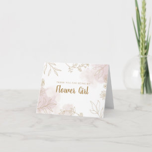 Danke, dass du mein Blumenmädchen warst - Hochzeit Karte