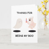 Danke, dass du mein BOO Halloween-Jubiläum bist Karte (Gelbe Blume)