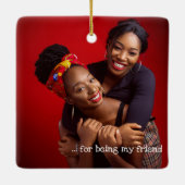 Danke, dass du mein Foto zur BESTE FREUNDIN meines Keramikornament (Rückseite)