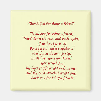 Danke, dass du mein Freund bist - Magnet