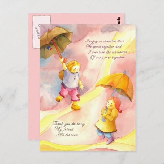 Danke, dass du mein Freund bist Postkarte (Vorne/Hinten)