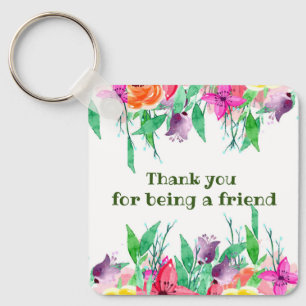 Danke, dass du mein Freund für Blumendesign bist Schlüsselanhänger