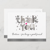 Danke, dass du mein Freund gewesen bist Postkarte (Vorne/Hinten)