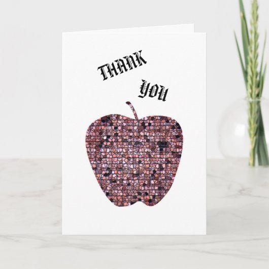 Danke, dass du mein Lehrer Stached Glass Apple bis Dankeskarte (Vorderseite)