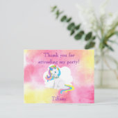 Danke, dass du mein Party mädchenhaft unicorn besu Postkarte (Stehend Vorderseite)