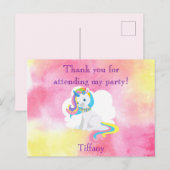 Danke, dass du mein Party mädchenhaft unicorn besu Postkarte (Vorne/Hinten)