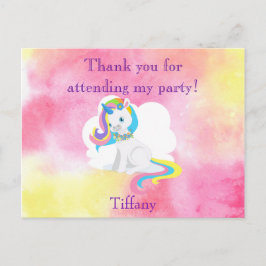 Danke, dass du mein Party mädchenhaft unicorn besu Postkarte