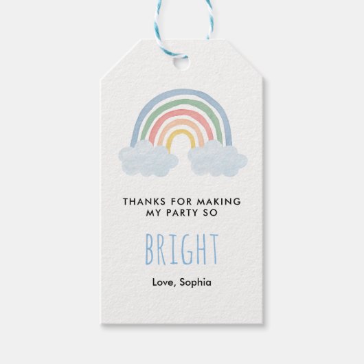 Danke, dass du mein Party so hell gemacht hast! Geschenkanhänger (Vorderseite)