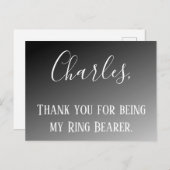 Danke, dass du mein Ring Bearer bist Postkarte (Vorne/Hinten)