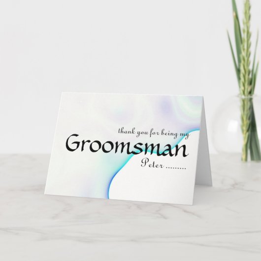 Danke, dass du mein Trauzeuge bist Dankeskarte (Vorderseite)