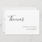 Danke, dass du mein Trauzeuge Hochzeit modern Dankeskarte (Vorderseite)