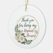 Danke, dass du mein unbezahlter Therapeut bist Keramik Ornament (Links)