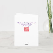 Danke, dass du mein valentiner Freund bist Karte (Rückseite)