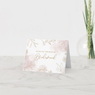 Danke, dass du meine Brautjungfer warst - Hochzeit Karte