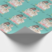 Danke, dass du meine Brautjungfrau blau bist Geschenkpapier (Ecke)