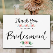 Danke, dass du meine Bridesmaid bist | TRAUZEUGIN Dankeskarte