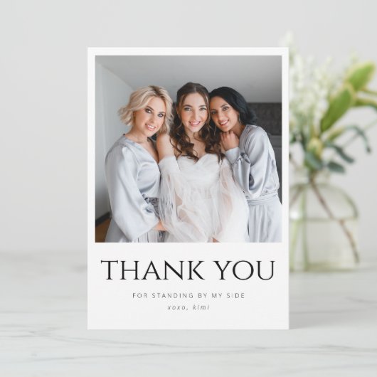 Danke, dass du meine Bridesmaid-Karte bist Einladung (Stehend Vorderseite)