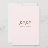 Danke, dass du meine Bridesmaid Typografie Pink bi Dankeskarte (Rückseite)