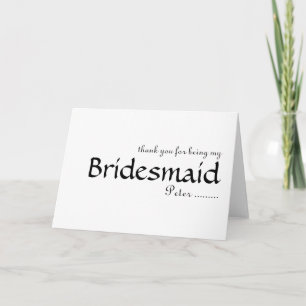 Danke, dass du meine Bridesmaid warst Dankeskarte