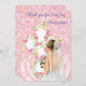 Danke, dass du meine Bridesmaid warst Einladung (Vorne/Hinten)