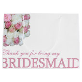 Danke, dass du meine Bridesmaid warst Große Geschenktüte (Vorderseite)