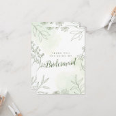 Danke, dass du meine Bridesmaid Wedding Card bist Karte (Vorderseite/Rückseite Beispiel)