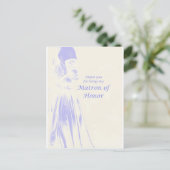 Danke, dass du meine Ehrenmatrone bist Postkarte (Stehend Vorderseite)