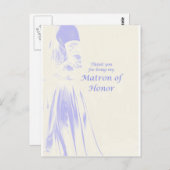 Danke, dass du meine Ehrenmatrone bist Postkarte (Vorne/Hinten)