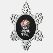 Danke, dass du meine Freunde bist Schneeflocken Zinn-Ornament (Rechts)