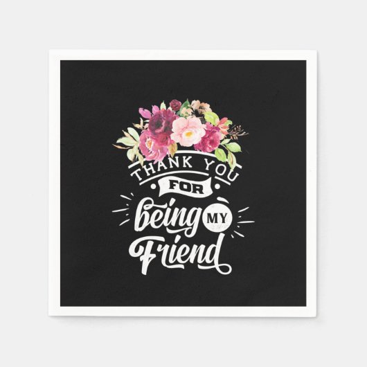 Danke, dass du meine Freunde bist Serviette (Vorderseite)