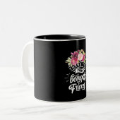 Danke, dass du meine Freunde bist Zweifarbige Tasse (Vorderseite Links)