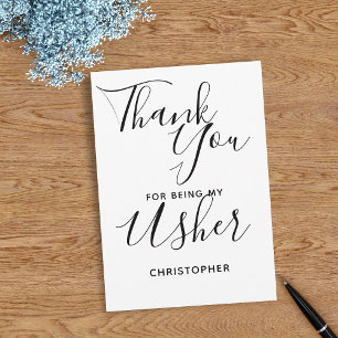 Danke, dass du meine Hochzeitsuscherkarte warst Dankeskarte