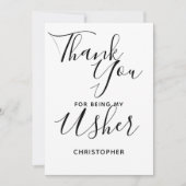 Danke, dass du meine Hochzeitsuscherkarte warst Dankeskarte (Vorderseite)