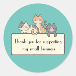 Danke, dass du meine kleine Geschäftsfrau unterstü Runder Aufkleber