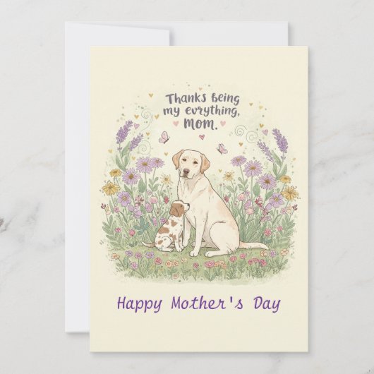 Danke, dass du meine Mutter bist Einladung (Vorderseite)