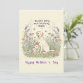 Danke, dass du meine Mutter bist Einladung (Stehend Vorderseite)