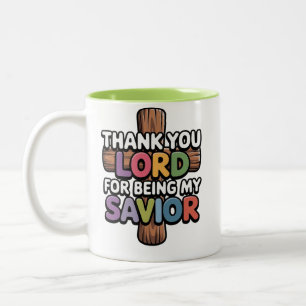 Danke, dass du meine Retter-Tasse bist Zweifarbige Tasse
