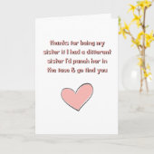 Danke, dass du meine Schwester-Karte bist Karte (Gelbe Blume)