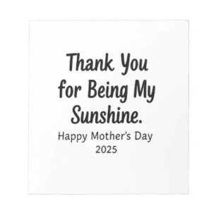 Danke, dass du meine Sonnenschein-Mama Geschenke g Notizblock