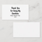 Danke, dass du meine Sonnenschein-Mama Geschenke g Visitenkarte (Vorne/Hinten)