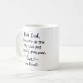 Danke, dass du meinen Kack Funny Mug aufgenommen h Kaffeetasse (Vorderseite Links)