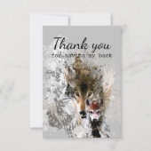 Danke, dass du meinen Rücken Wolf und Cube hast Dankeskarte (Vorderseite)