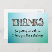 Danke, dass du mich begleitet hast postkarte (Vorne/Hinten)