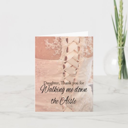 Danke, dass du mich durch Aisle gehst Dankeskarte (Vorderseite)