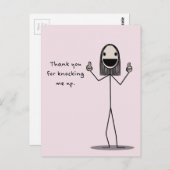 Danke, dass du mich geklopft hast! postkarte (Vorne/Hinten)