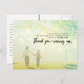 Danke, dass du mich gerettet hast postkarte (Vorne/Hinten)