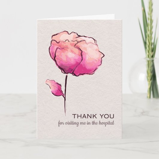 Danke, dass du mich in der Krankenhauskarte besuch Dankeskarte (Vorderseite)