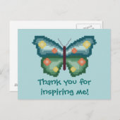 Danke, dass du mich inspiriert hast! Schmetterling Postkarte (Vorne/Hinten)