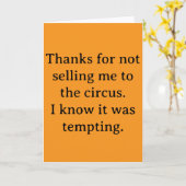 Danke, dass du mich nicht verkauft hast karte (Gelbe Blume)