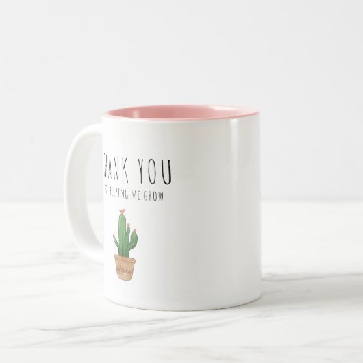 Danke, dass du mir beim Wachsen geholfen hast, Kak Zweifarbige Tasse (Vorderseite Links)